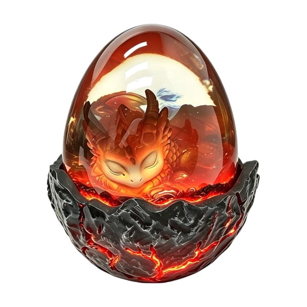 Spooksy™ Kyusrd Led Candlelight Lamp for Halloween Decor,Transparent Lavas Dragons Egg Ornament With LED Breathing Light