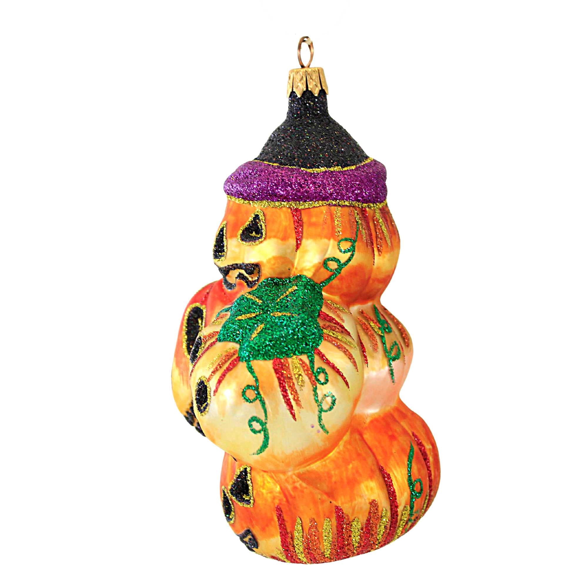 Spooksy™ Larry Fraga Designs Pumpkin Patch - 1 Ornament 6.25 Inch, Glass - Halloween Ornament Pumpkin 5959