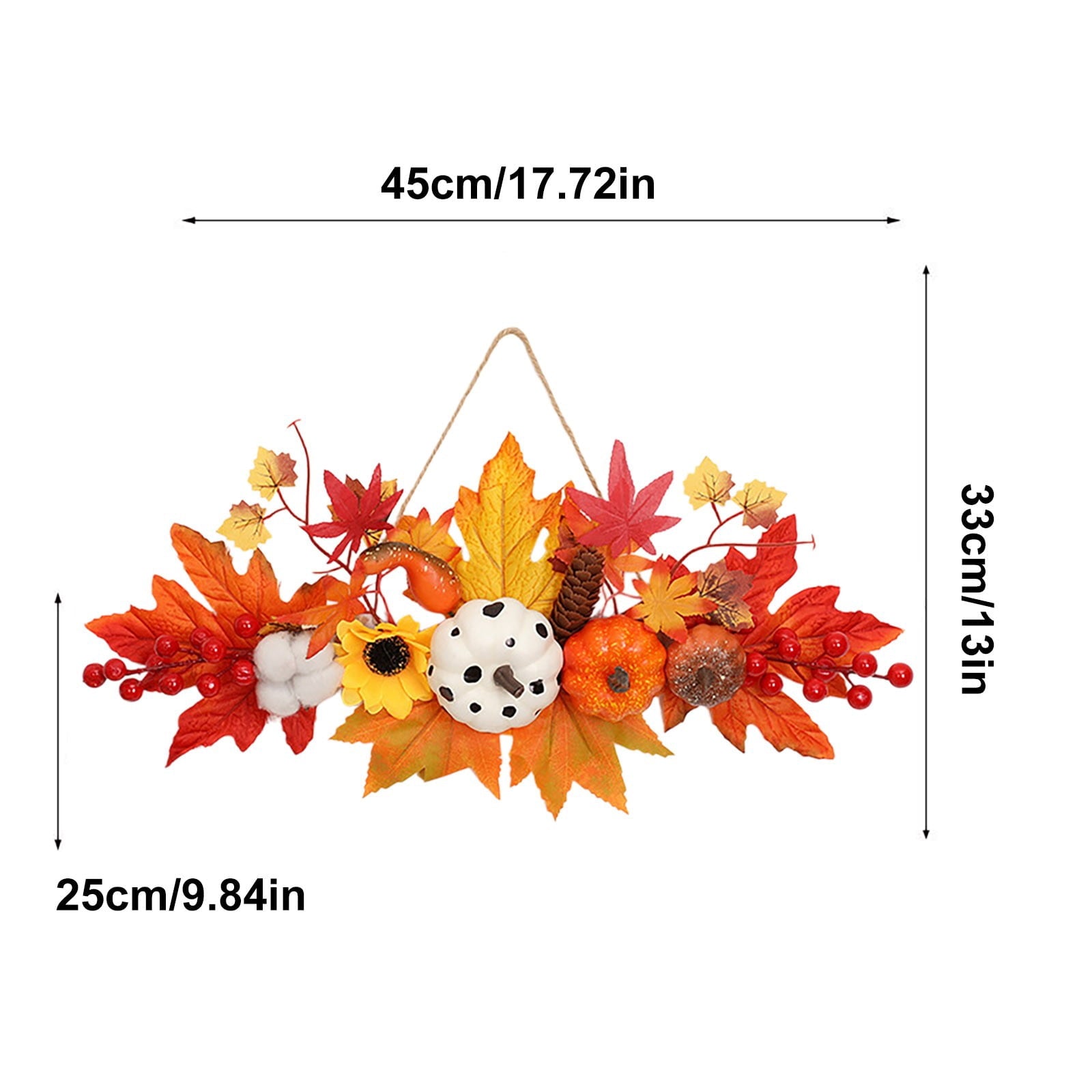 Spooksy™ Gaecuw Halloween Maple Leaf Pumpkin Hanging Ornament Fall Festival Wall Decor for Front Door Party Indoor Supplies