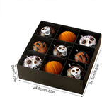 Spooksy™ Halloween Ornaments for Tree - 9 Pieces Spooky Gothic Hanging Pendant Balls, Shatterproof ABS Indoor Halloween Decorations for Hoe & Office Decorm
