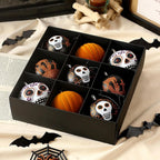 Spooksy™ Halloween Ornaments for Tree - 9 Pieces Spooky Gothic Hanging Pendant Balls, Shatterproof ABS Indoor Halloween Decorations for Hoe & Office Decorm