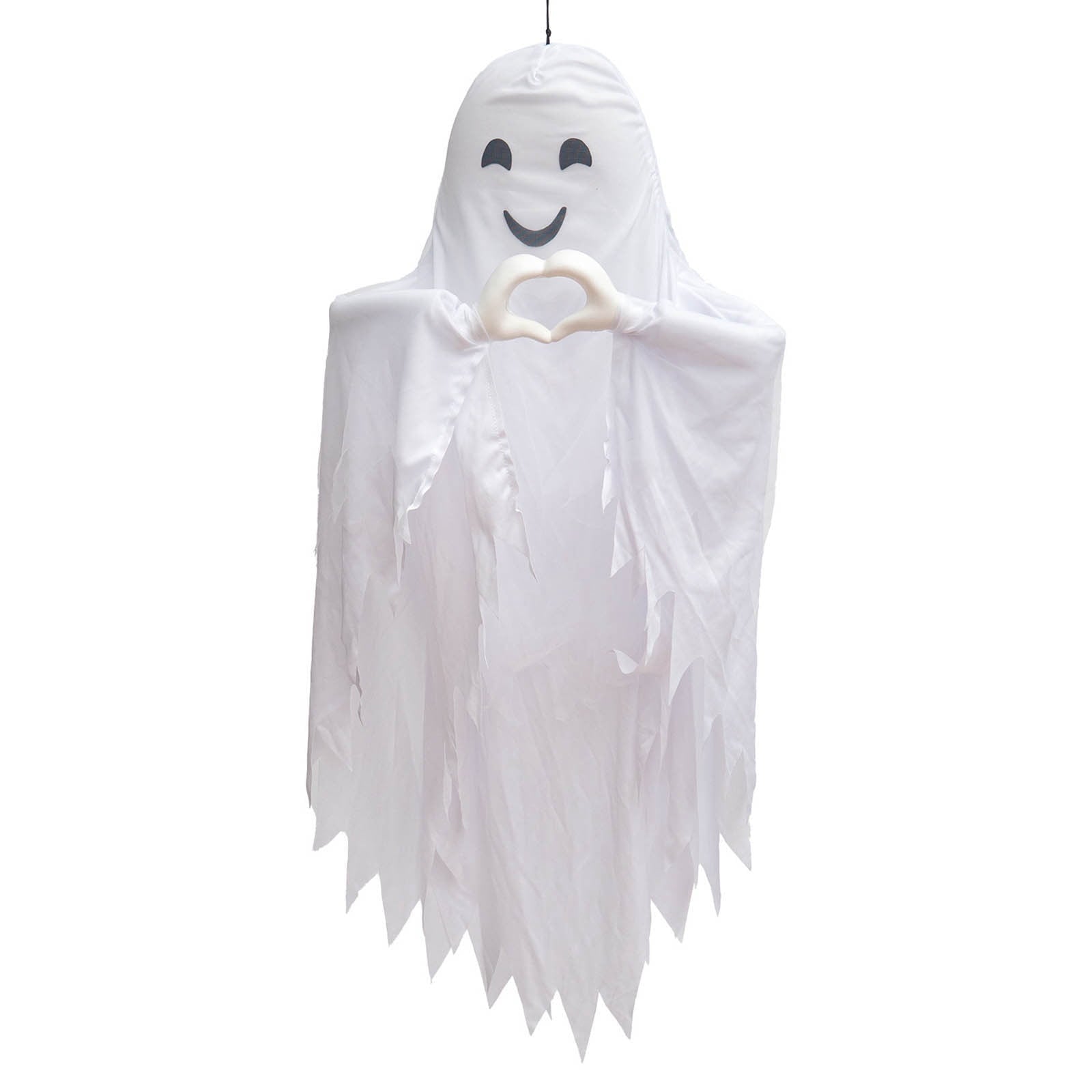 Spooksy™ Roiihwy Halloween Decorations White Ghost Ornament, Voice Activated Talking, Indoor Outdoor Decorative, 43.3x18.9x7.9in Multicolor