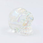 Spooksy™ HOOUN 8pcs 2inch Electroplated Multicolor Carved Skull Crystal Ornaments Halloween