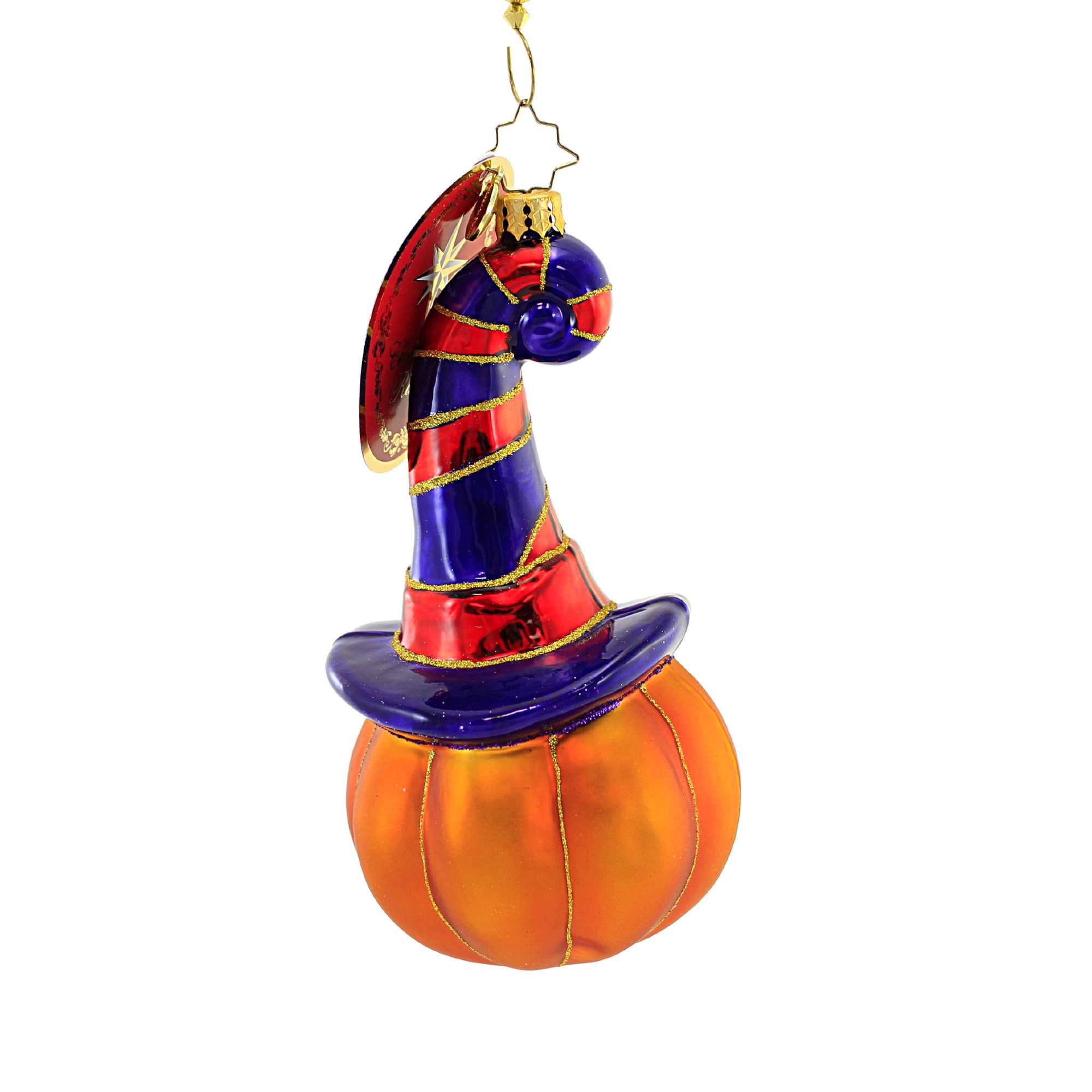 Spooksy™ Bewitching Jack O Lantern - 1 Glass Ornament 6 Inch, Glass - Ornament Halloween Pumpkin 1021077