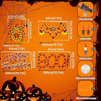 Spooksy™ 4-Pack Halloween Lighted Window Silhouette Lights, LED Hanging Ornaments with Cobweb, Pumpkin, Cat and Skull Designs
