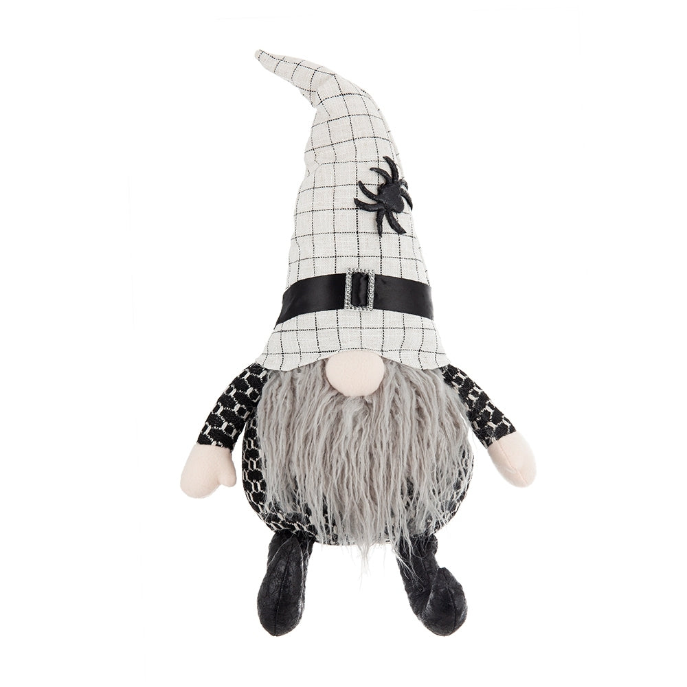 Spooksy™ Tcbosik 2 Pack Gnome Halloween Ornaments, Halloween Gnomes Decoration with Witch Hat, Lovely Fall Gnome Gifts for Friends Family, Black & White