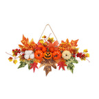 Spooksy™ Gaecuw Halloween Hanging Ornament, Maple Leaf Pumpkin Wall Decor with Rope for Front Door Fall Display