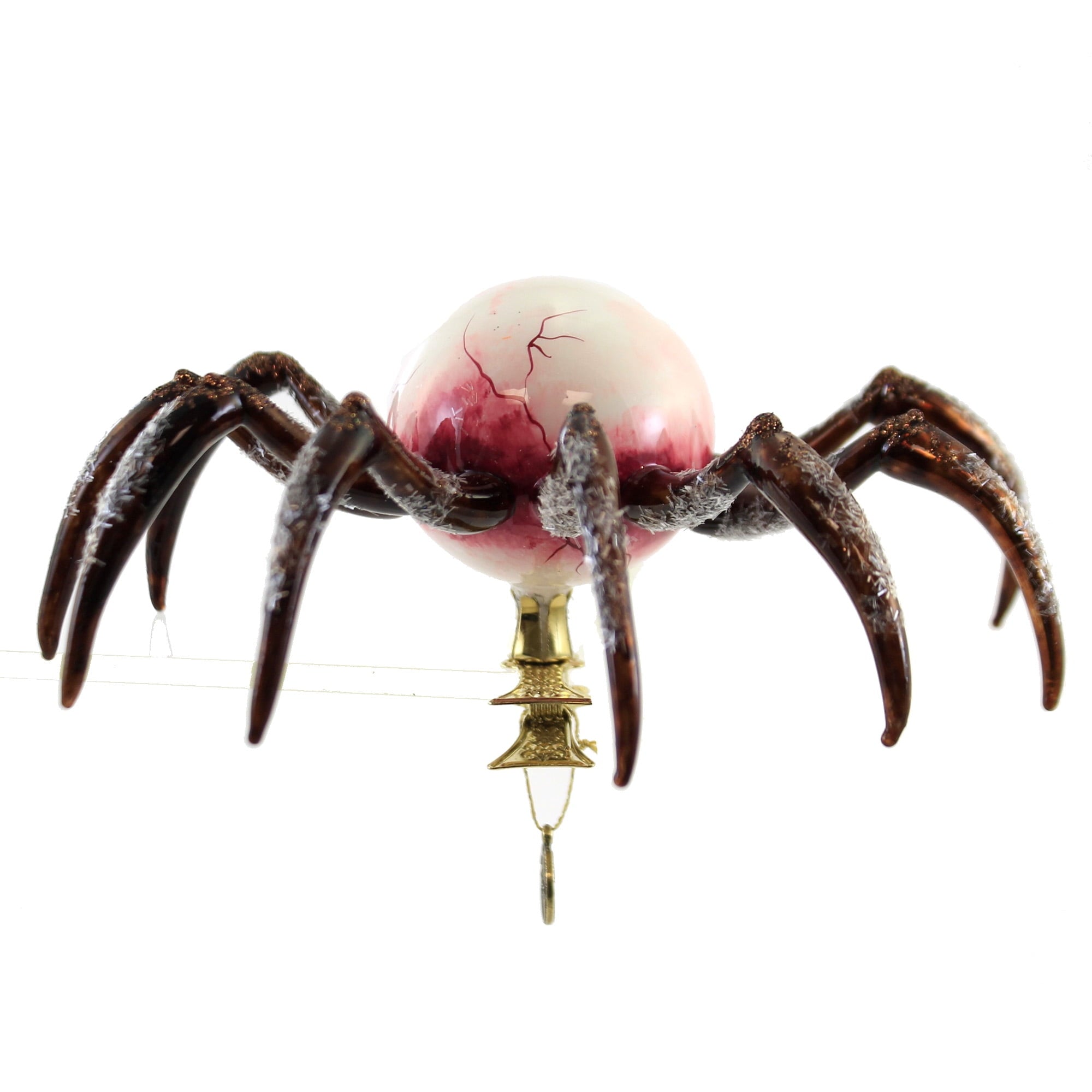 Spooksy™ Creepy Spider Eye Clip On - 1 Glass Ornament 5.75 Inch, Glass - Halloween Ornmament Bug Spooky 2020189