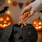 Spooksy™ Aximioll Halloween Spooky Seaweed Pumpkin Ornaments â?? Bold Shape with Eerie Shadows, Halloween Decorations for Holiday Parties & Trick or Treat Nights for Halloween Parties with spooky party setups