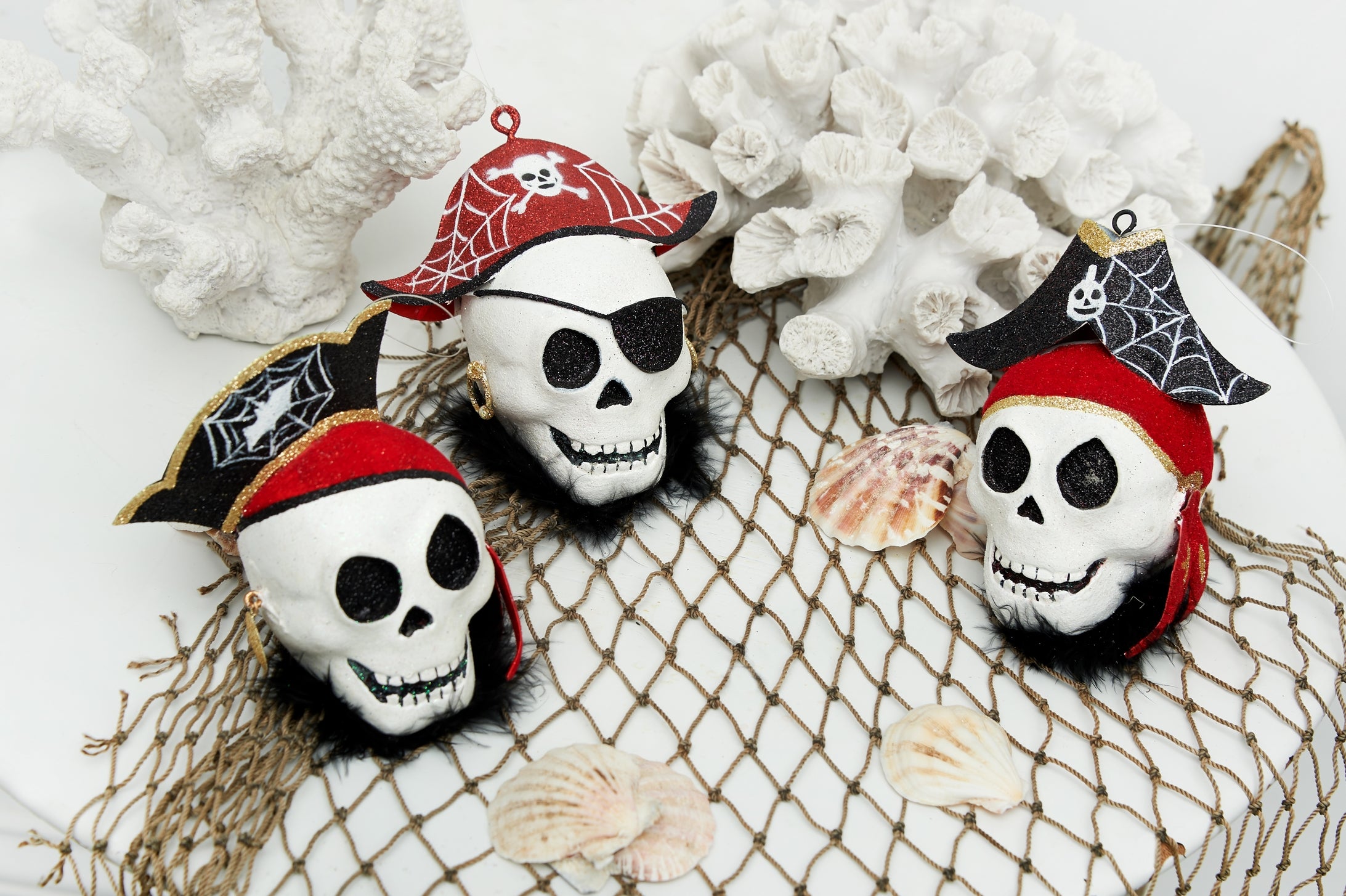 Spooksy™ 3-Piece Pirate Cove Skull Head Halloween Ornament