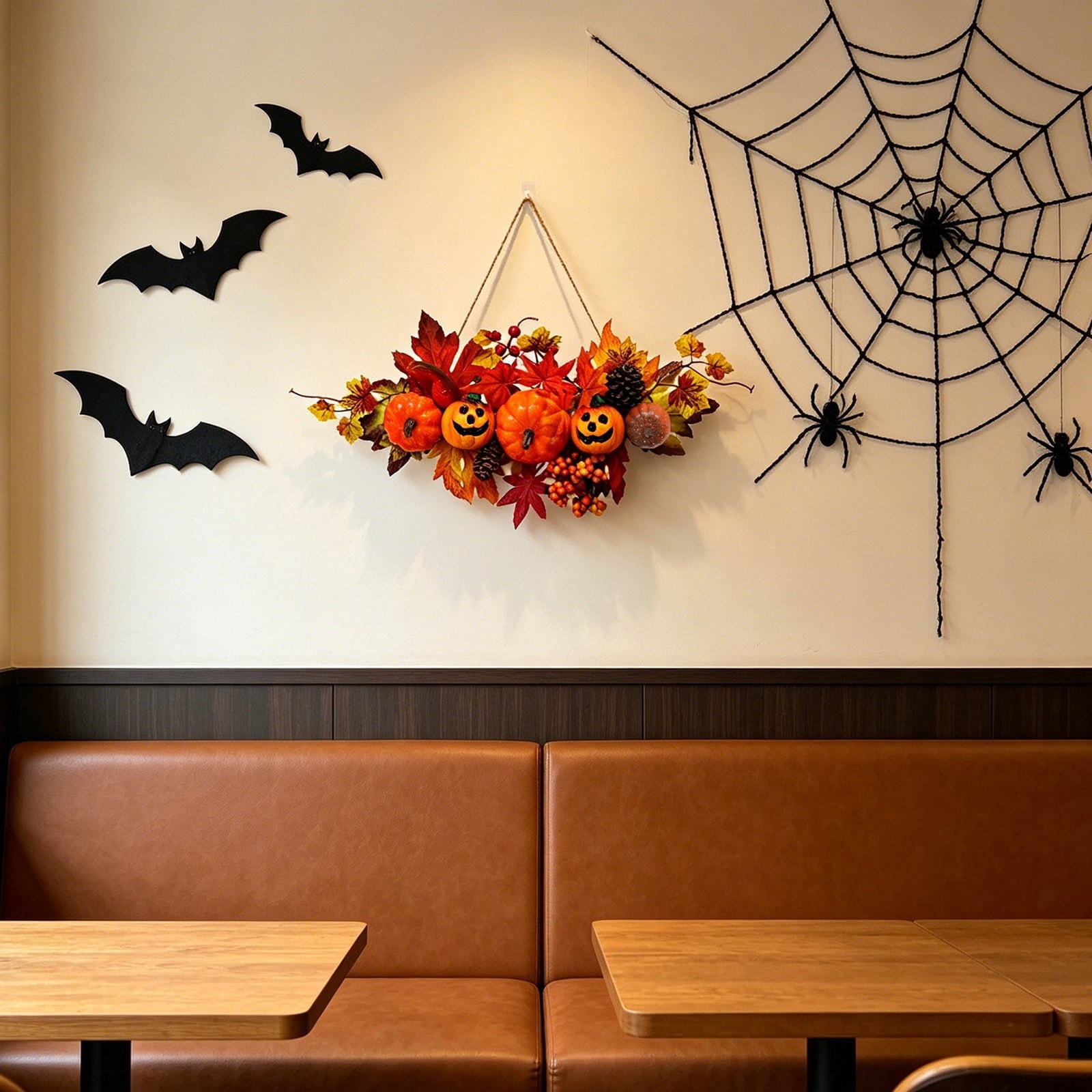 Spooksy™ Gaecuw Halloween Pumpkin Maple Leaf Hanging Ornament Fall Festival Wall Decor for Front Door Party Indoor Supplies