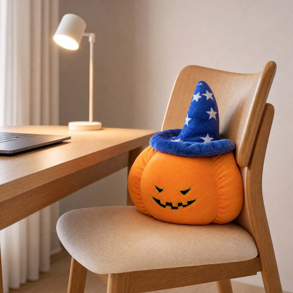 Spooksy™ Halloween Pumpkin Plush Pillow Decor Soft Cotton Pumpkin Cushion Soft Stuffed Figure Autumn Seasonal Ornament Cozy Home Decoration Halloween Party Sofa Bed Chair Accent Gift Holiday Display