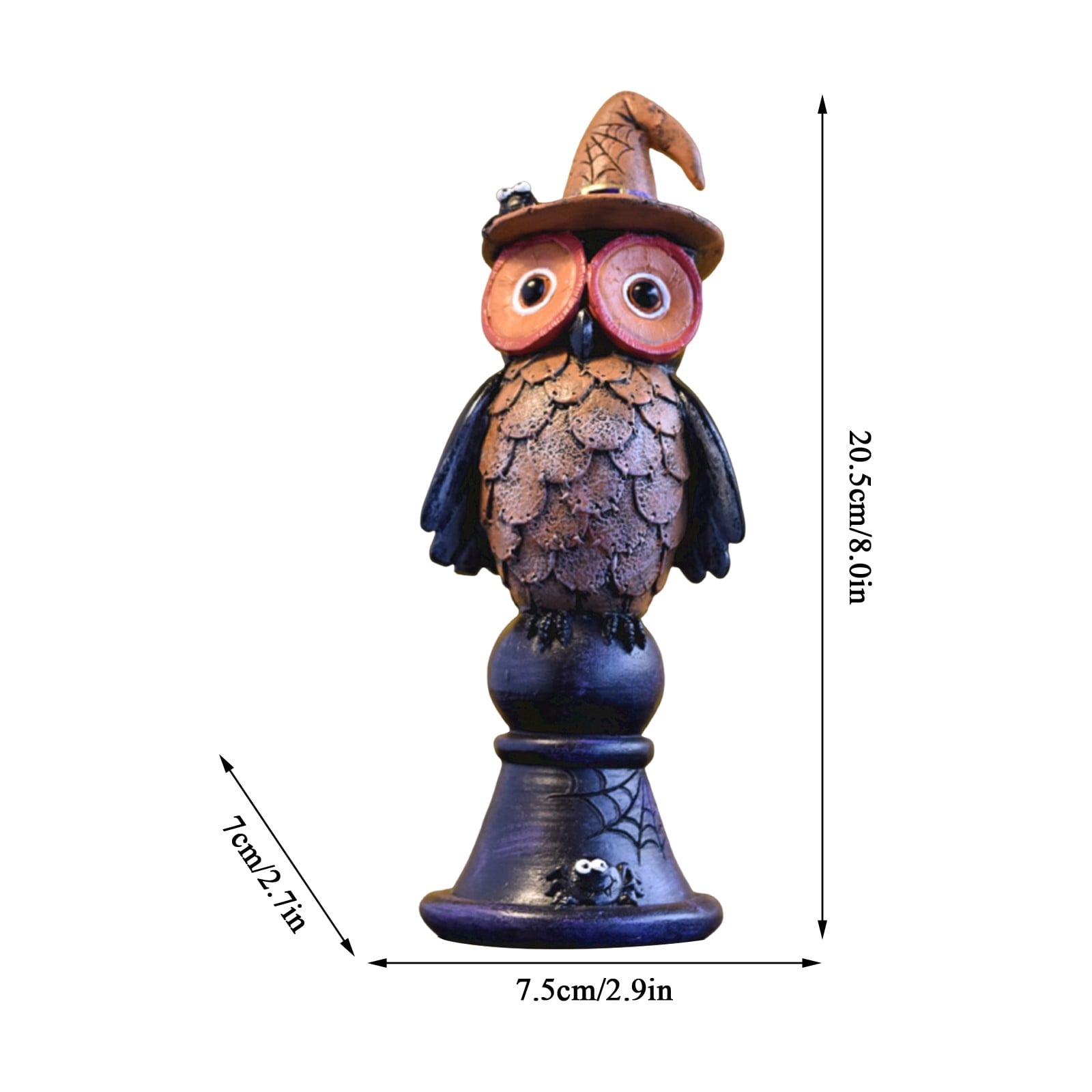 Spooksy™ Halloween Creepy Owl Ornaments â?? Lifelike Details with Spooky Light Effects, Halloween Decorations for Snack Tables, Dessert Stations & Halloween Party Setups â?? perfect for Haunted House Setups