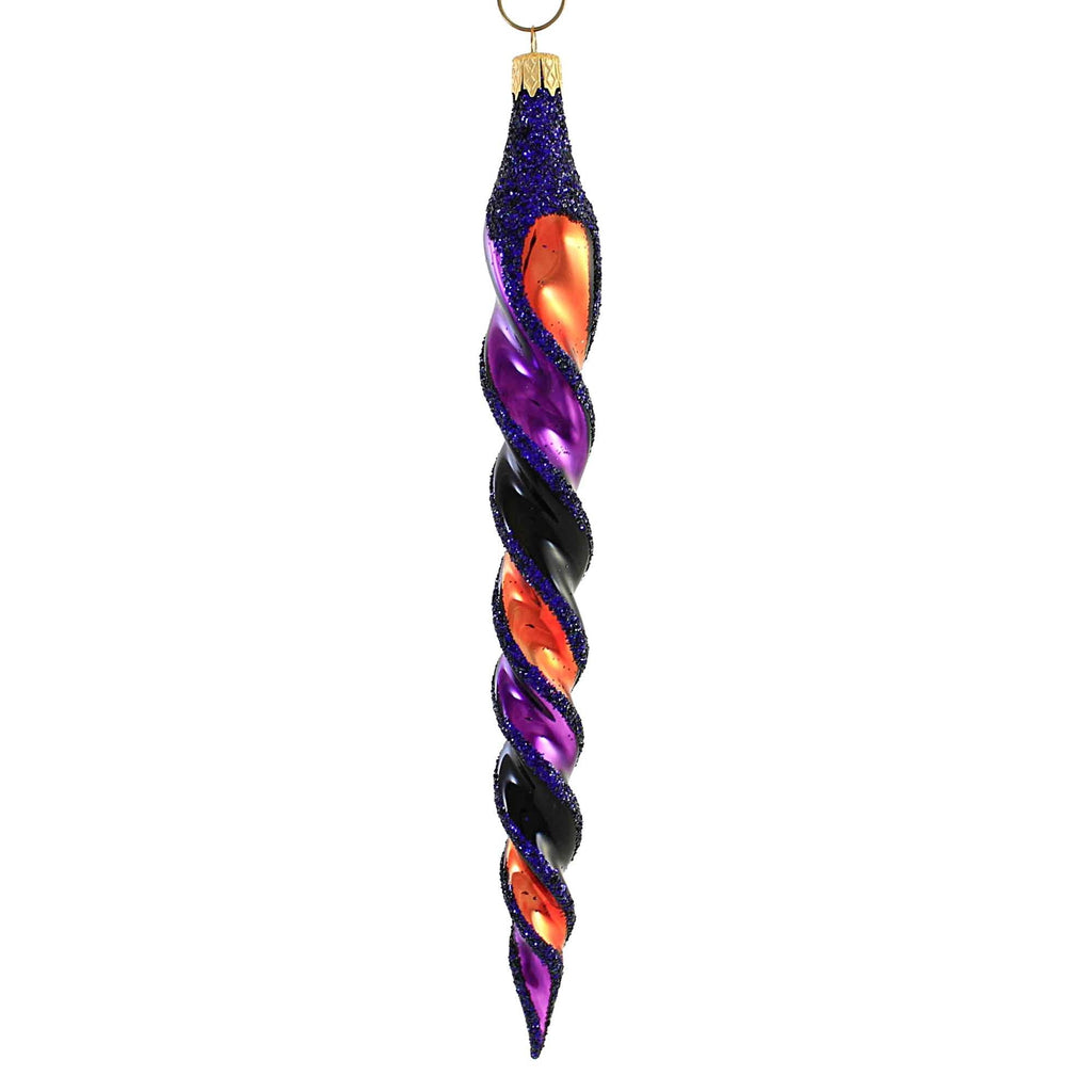 Spooksy™ Sbk Gifts Holiday Orange Black Purple Twist Set/3 Halloween Ornament Retro