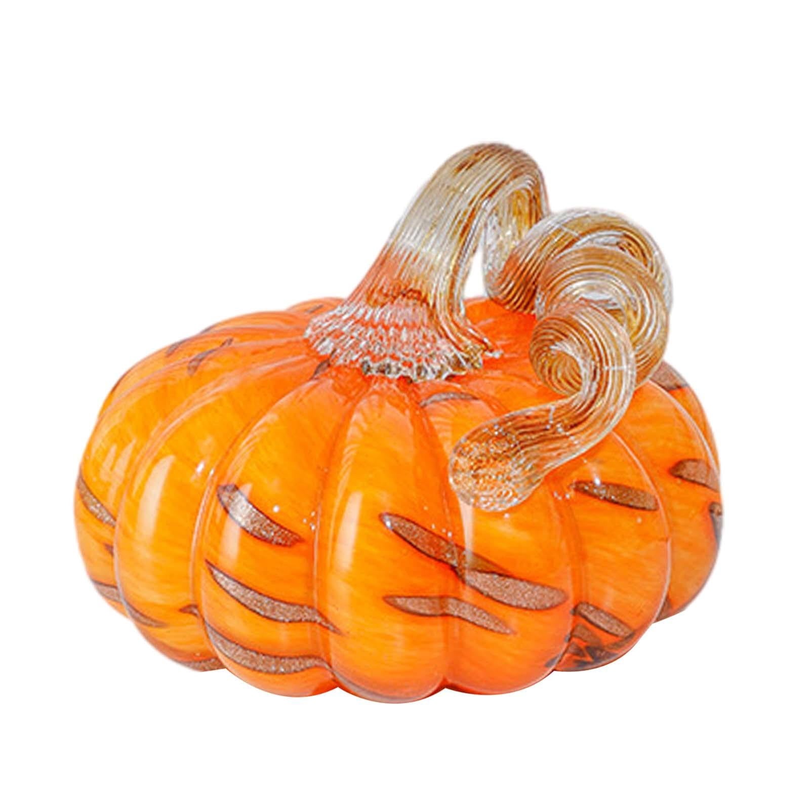 Spooksy™ Glass Pumpkin Decoration Modern Pumpkin Ornament for Bedroom Halloween Home S