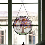 Spooksy™ Eco Friendly Christmas Gift - Halloween Witch Magic Spooky Purples Christmas Stained Glass Hanging Ornament - Snowflake-Inspired Holiday Tree Decoration, Gift for Family & Friends, 2025 Edition
