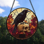 Spooksy™ Xmas Gift - Halloween Raven Crow Halloween Bird Crow Stained Glass Hanging Ornament - Christmas Tree Decor, Winter Holiday Gift for Family, Friends, Mom & Dad, Collectible 2025