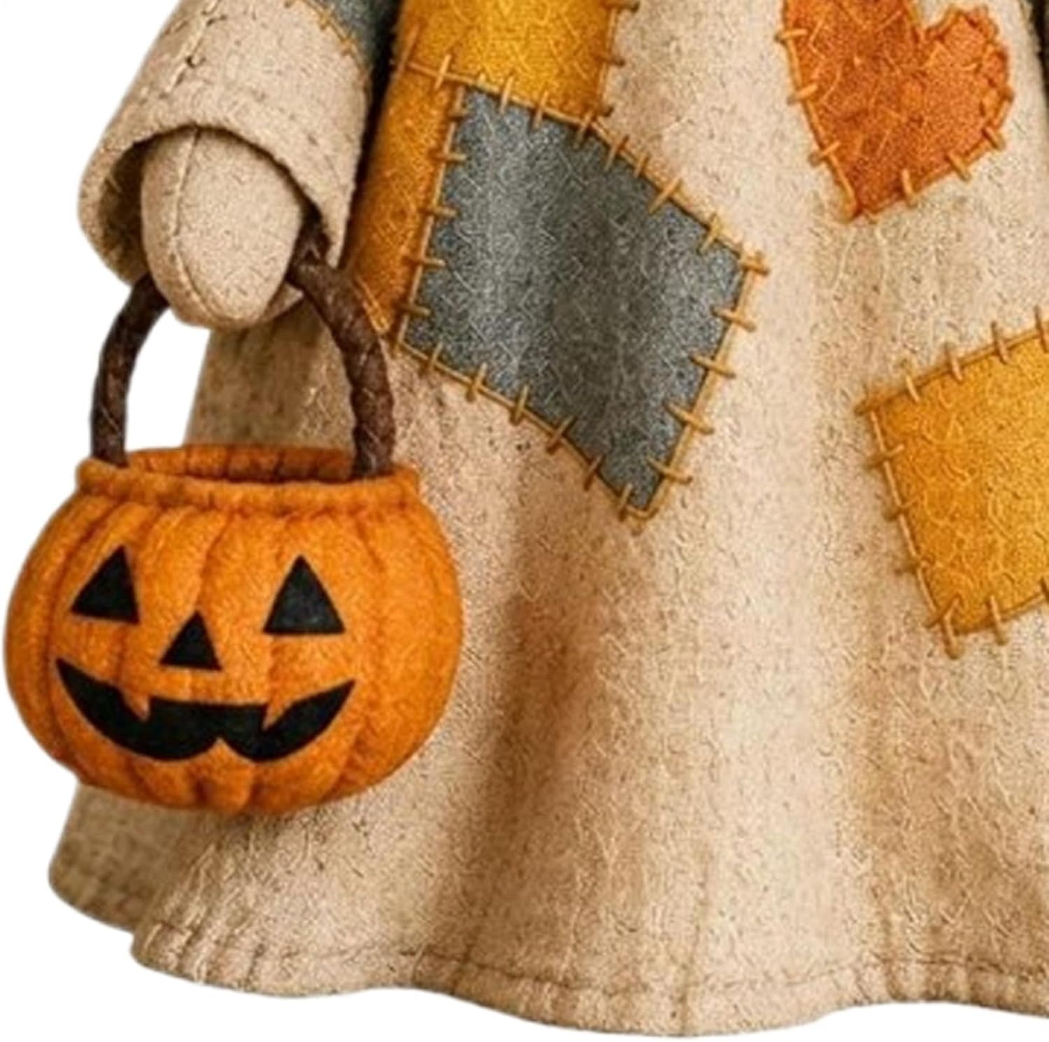 Spooksy™ 2PCS Lighted Vintage Patchwork Ghost, 13.8" Halloween Warm Lighted Centerpiece for Indoor Desk Ornaments, Tradition Patchwork Design Gifts for Family Party Favors