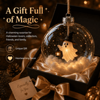 Spooksy™ Halloween Decorations Tree Ornaments Collection-Glowing Halloween Ornament Collection â?? Cat, Witch, Pumpkin & Ghost Baubles