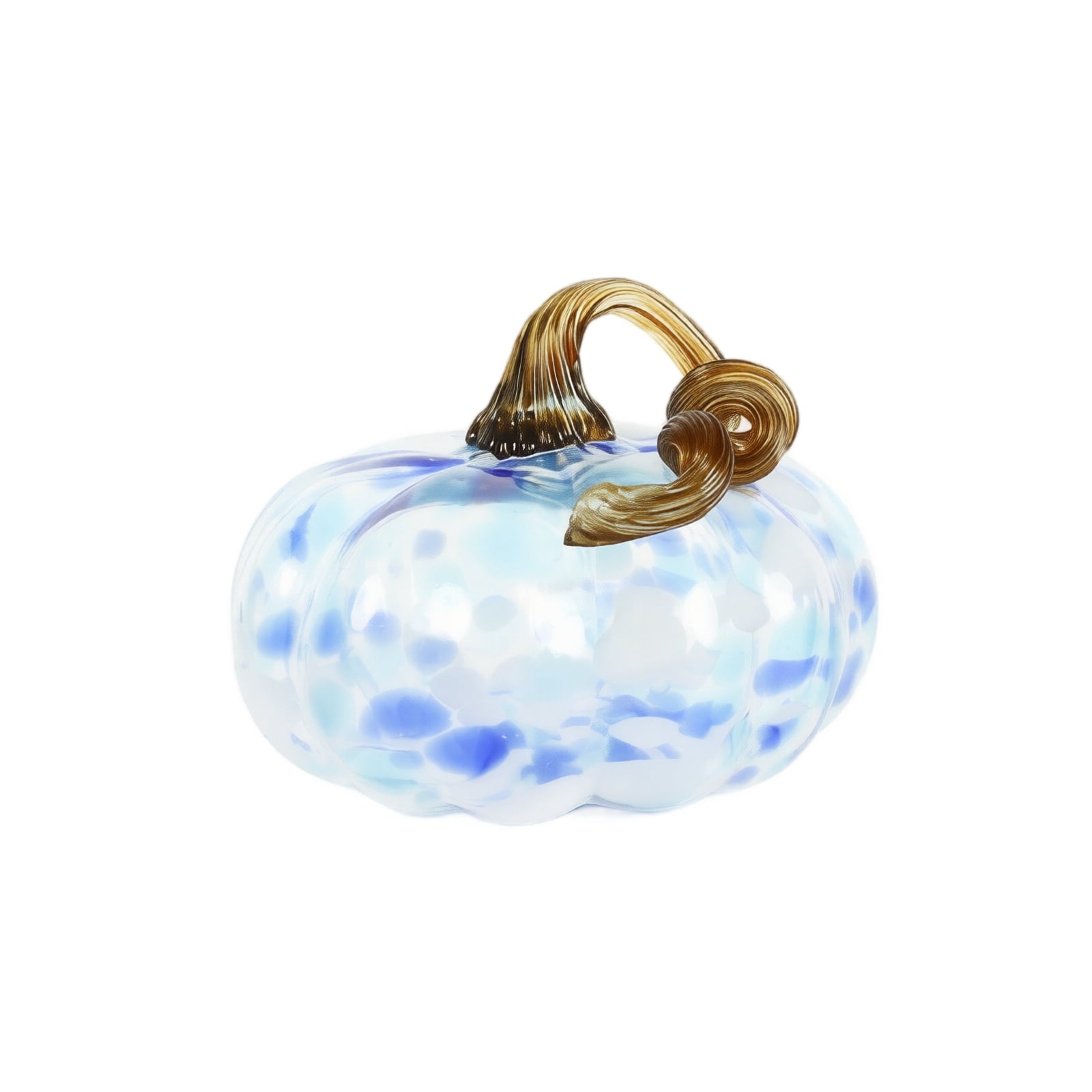 Spooksy™ Hand Blown Glass Pumpkin Figurines Halloween Decorations - Colorful Halloween Pumpkin Ornaments with Unique Swirl Patterns, Festive Tabletop & Tree Hanging Decoration