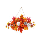 Spooksy™ Gaecuw Halloween Maple Leaf Pumpkin Wall Hanging Ornament Fall Festival Decor for Front Door Party Indoor Supplies