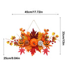 Spooksy™ Gaecuw Halloween Maple Leaf Pumpkin Hanging Decor Fall Festival Wall Ornament for Front Door Party Indoor Supplies