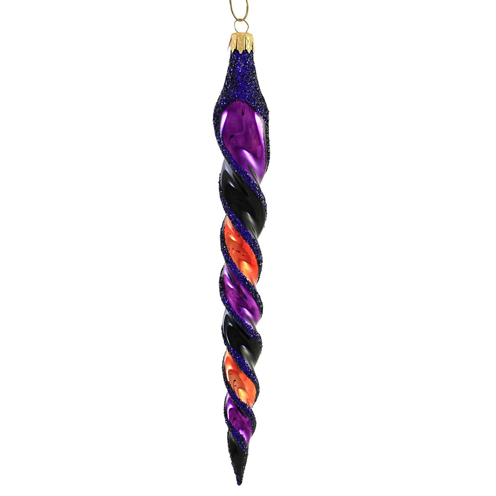 Spooksy™ Sbk Gifts Holiday Orange Black Purple Twist Set/3 Halloween Ornament Retro