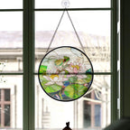 Spooksy™ Top Christmas Gifts - Frog Lotus Halloween Christmas Stained Glass Hanging Ornament - Twinkling Lights Holiday Tree Decor, Xmas Gift for Mom, Dad, Friends, Family