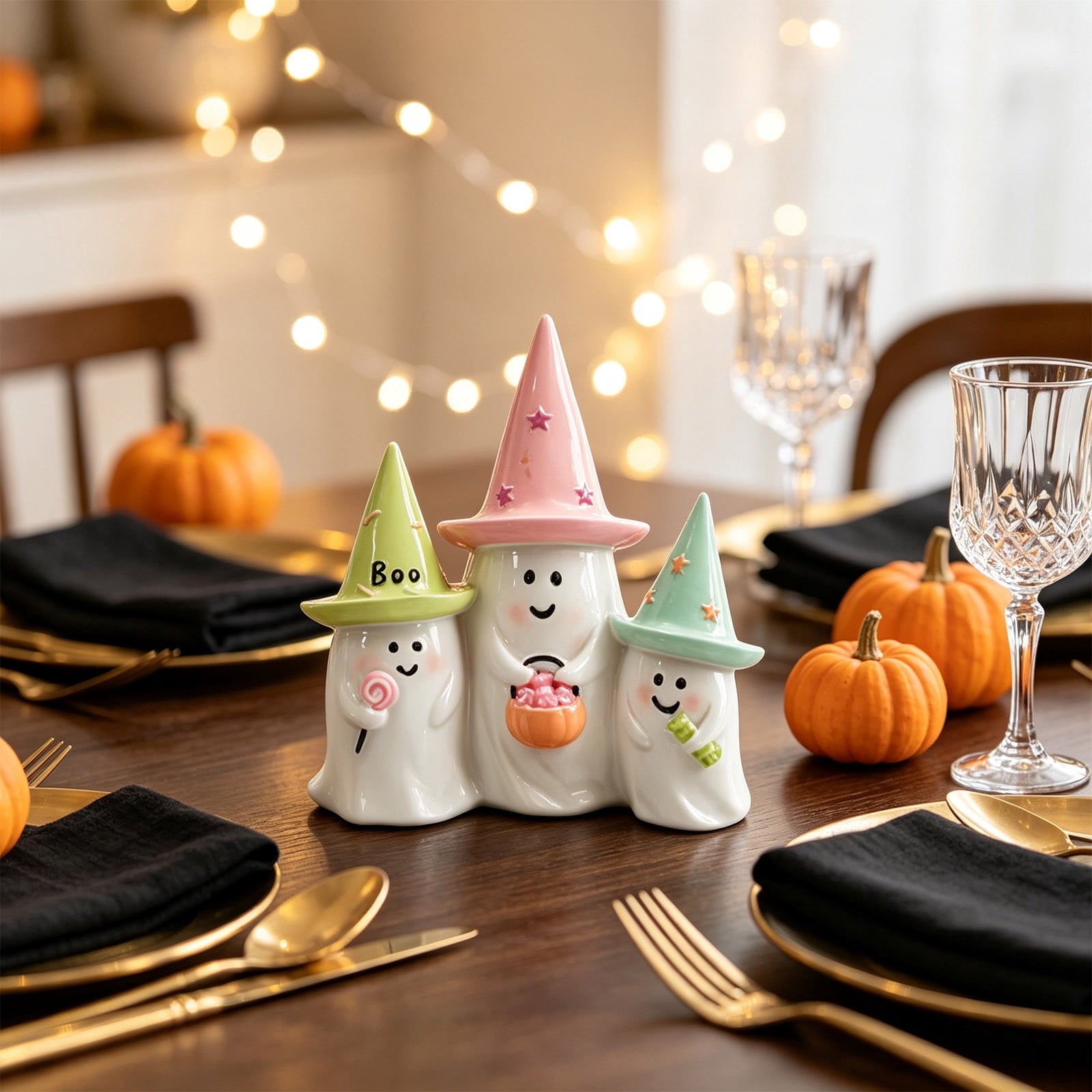 Spooksy™ Vintage Ghost Resin Figurine Halloween Spooky Decor Desktop Ornament For Home Party Shelf Display Gift
