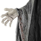 Spooksy™ Ghost Ornaments with Chain, Realistic Terrifying Halloween Hanging Statue, Durable Outdoor Plastic Courtyard Garden Decor, Spooky Porch Terrace Party Scene Prop