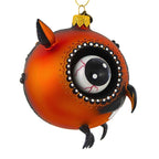 Spooksy™ Blu Bom Zombie Owl Glass Ornament Halloween Steampunk 2022118