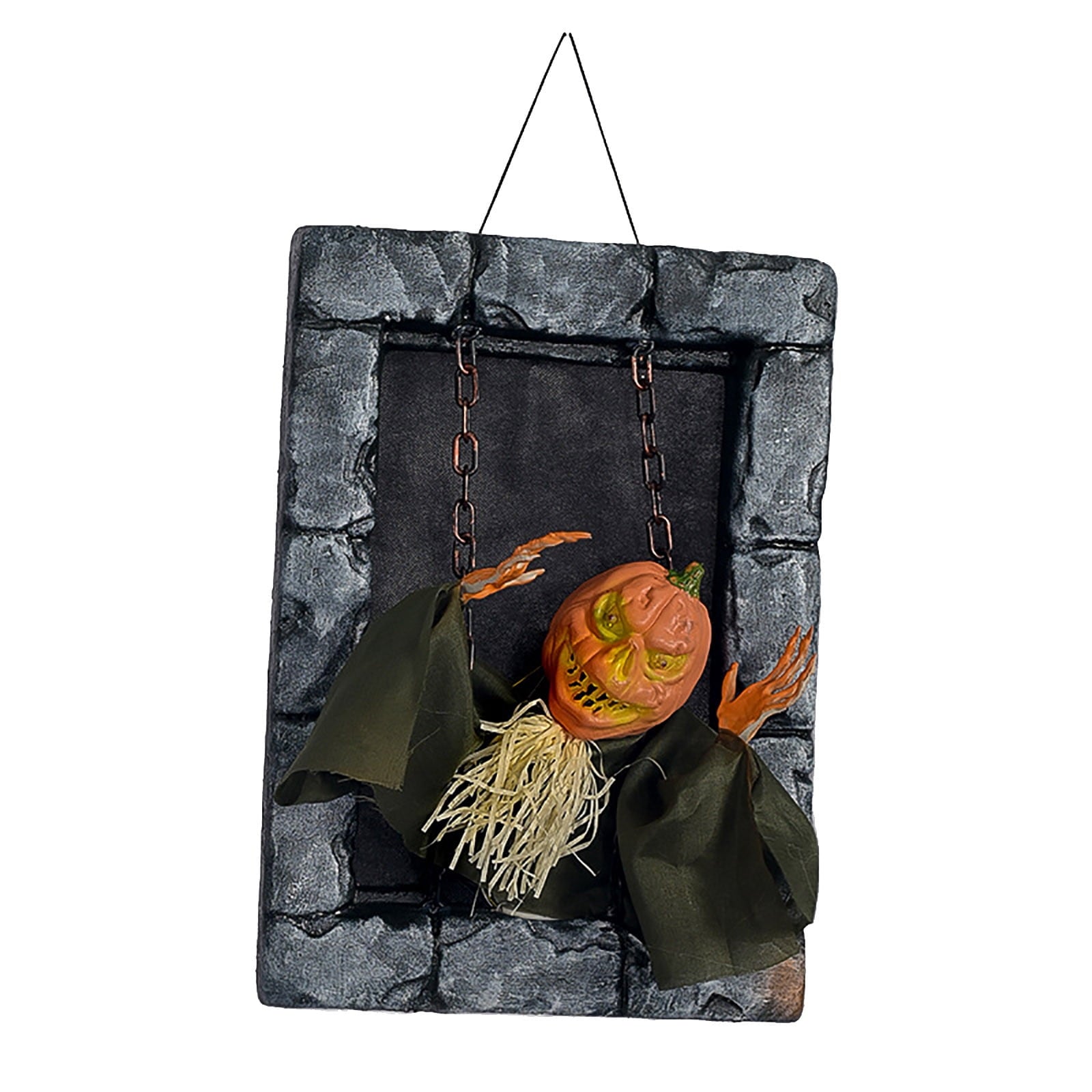 Spooksy™ HOZVOMI Motion-Activated Halloween Tombstone Decoration - Hanging Ornament with Glowing LED & Screaming Sound Effects for Spooky Outdoor Indoor Decor