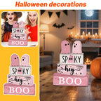Spooksy™ 5 Pcs Halloween Haunted Ghostly Ornaments â?? Gentle Tones with Spooky Shadows, Halloween Decorations for Snack Tables, Dessert Stations & Halloween Party Setups â?? great for Halloween Parties
