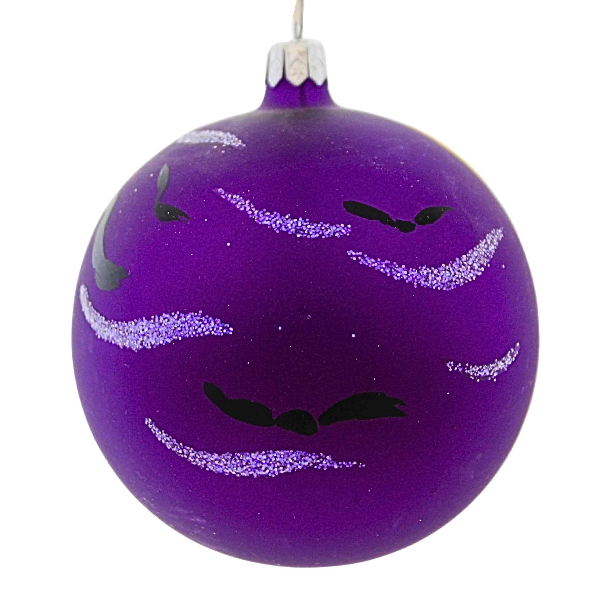 Spooksy™ Laved Italian Ornaments 3.50In Haunted House Ball, Glass, Pumpkins Halloween Moon 936327
