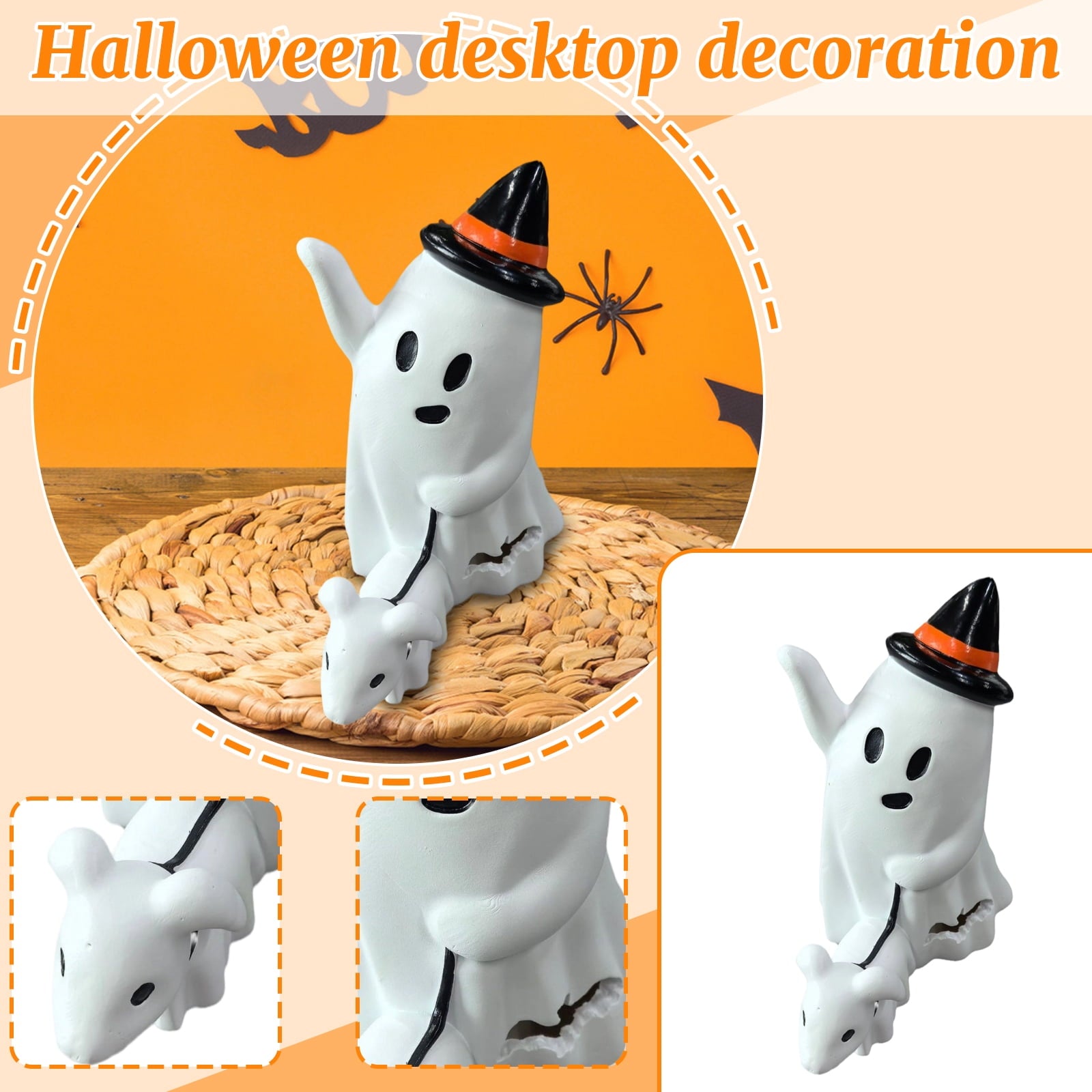 Spooksy™ Halloween Creepy Ghost Dog Walking Ornaments â?? Creative Shape with Haunted Shadows, Halloween Decorations for Halloween Parties & Trick or Treat Nights â?? great for Costume Parties with spooky setups