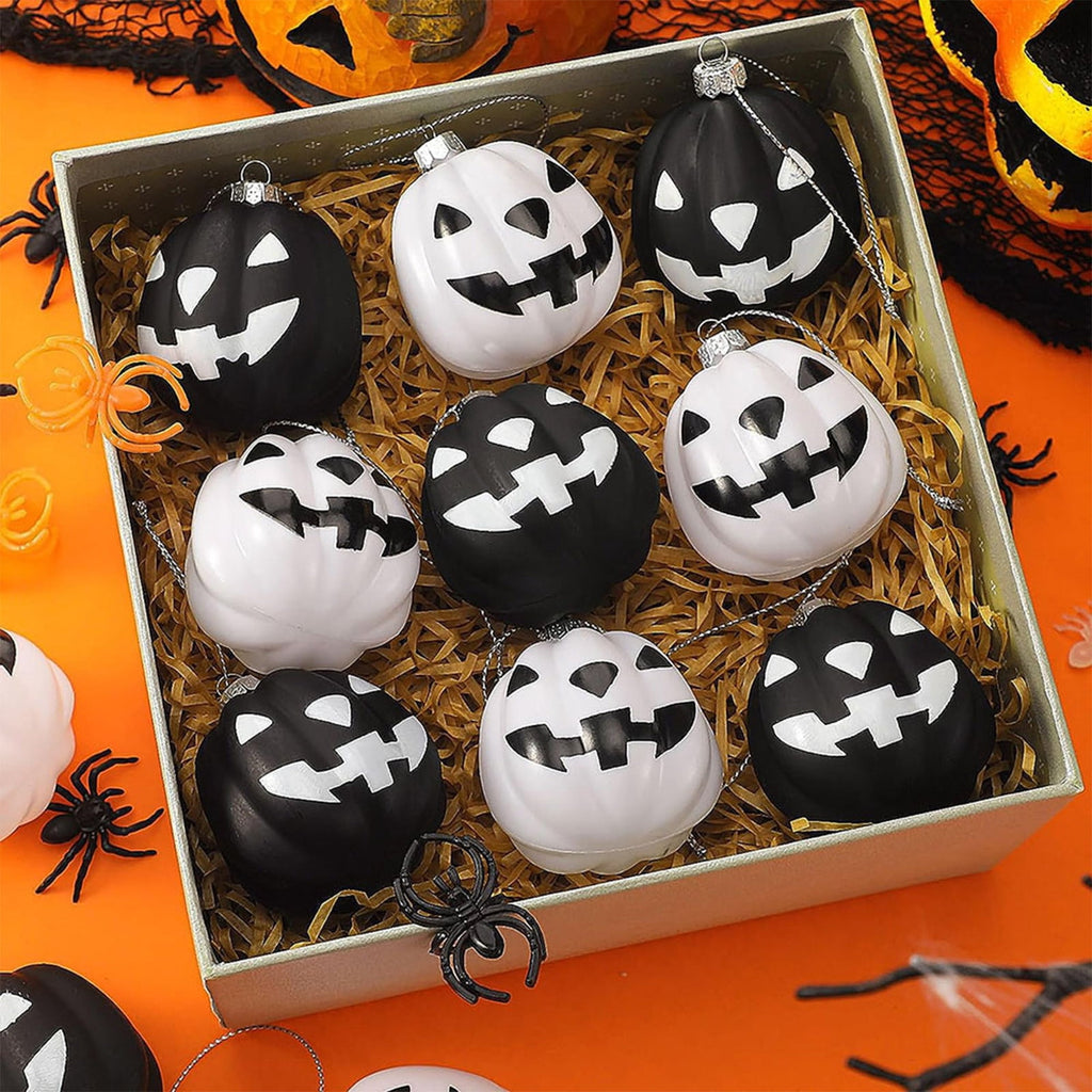 Spooksy™ HomeKingdee Halloween Ornaments Pumpkin Tree Decorations Night Christmas JackoLantern Hanging Ball Plastic Spooky Horror Gothic Christmas Home Ornaments