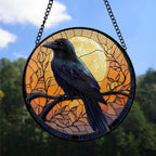 Spooksy™ Neighbor Christmas Gift - Halloween Raven Christmas Stained Glass Hanging Ornament - Heirloom Holiday Tree Decor, Xmas Gift for Family & Friends, Keepsake 2025