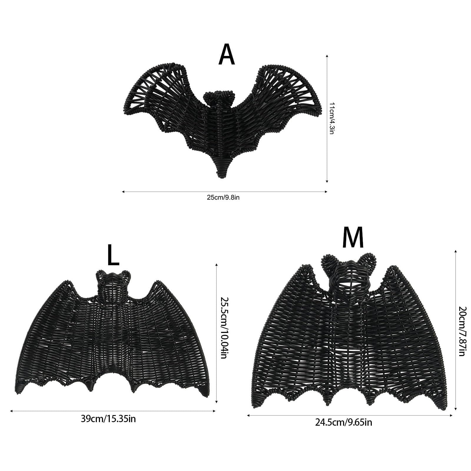 Spooksy™ Halloween Gift Wicker Bat Hanging Ornament, Spooky Woven Black Bat Wall Decor for Home Mantel Door Party Decoration
