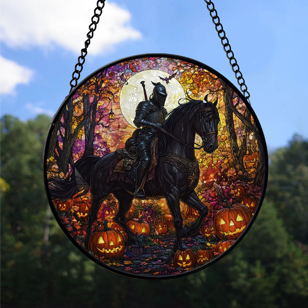 Spooksy™ Christmas Gift Set - Knight Halloween Christmas Stained Glass Hanging Ornament - Snowflake-Inspired Holiday Tree Decoration, Gift for Family & Friends, 2025 Edition