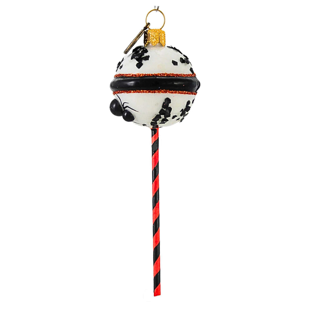 Spooksy™ Blu Bom Black White Spider Cake Pop Glass Ornament Halloween Sweets 2022135