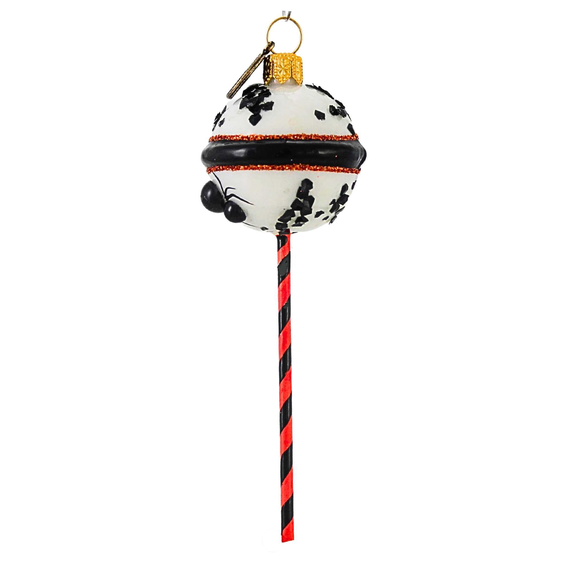Spooksy™ Blu Bom Black White Spider Cake Pop Glass Ornament Halloween Sweets 2022135