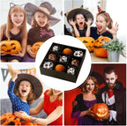 Spooksy™ Halloween Ornaments for Tree - 9 Pieces Spooky Gothic Hanging Pendant Balls, Shatterproof ABS Indoor Halloween Decorations for Hoe & Office Decorm