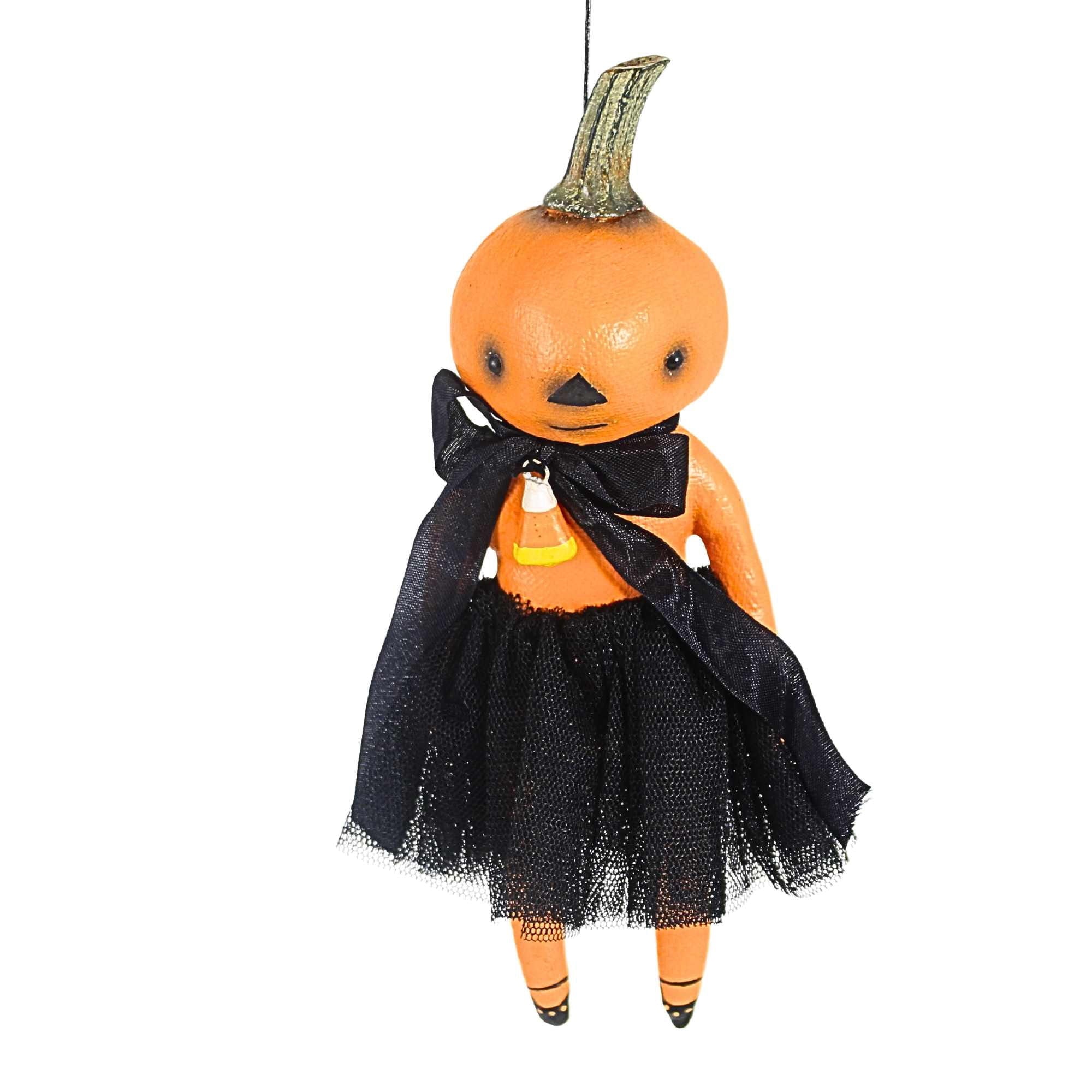 Spooksy™ 7.75In Tabitha Pumpkin Ornament, Polyresin, Halloween Figurine