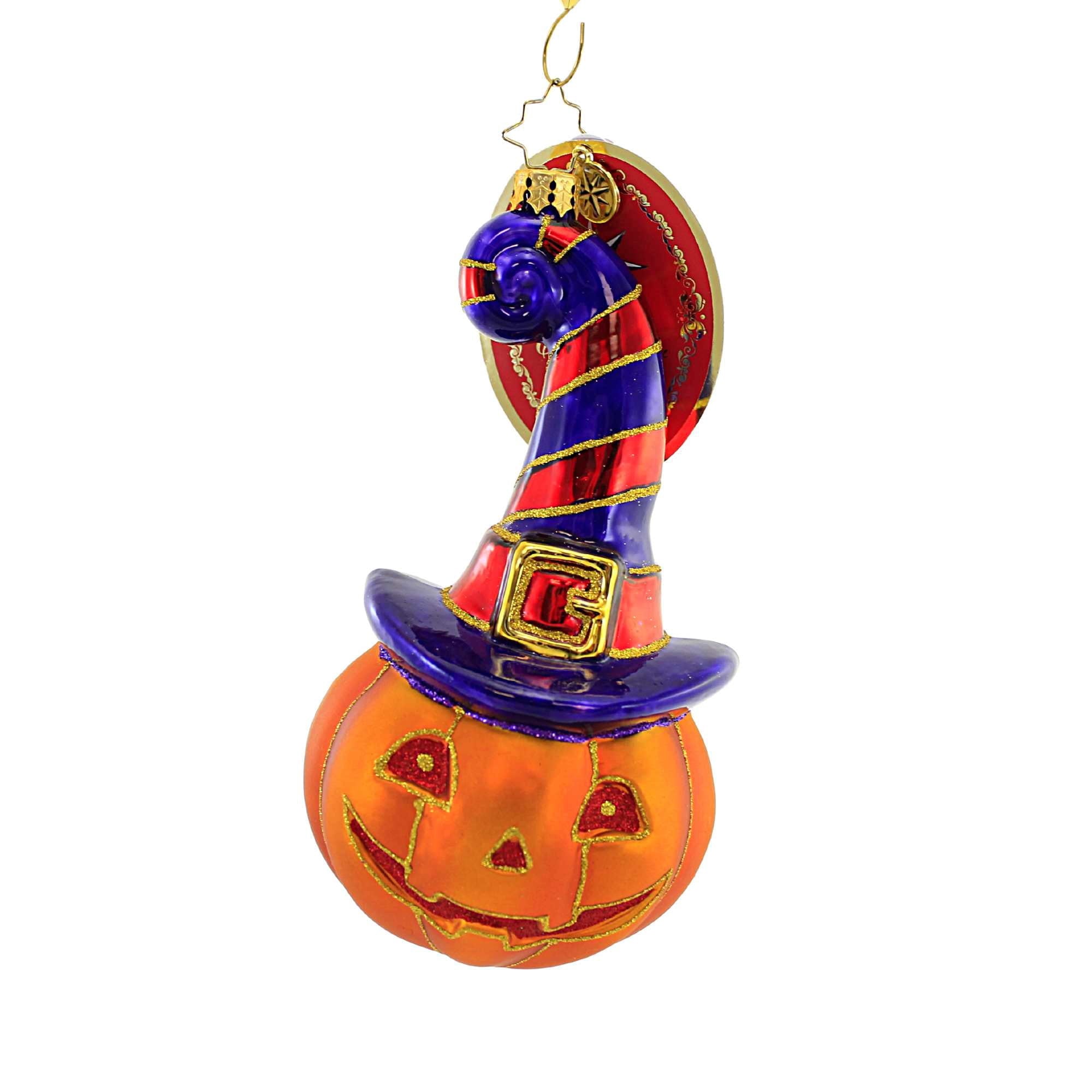 Spooksy™ Bewitching Jack O Lantern - 1 Glass Ornament 6 Inch, Glass - Ornament Halloween Pumpkin 1021077