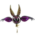 Spooksy™ Big Eyes Big Ears Clip On Bat - 1 Glass Ornament 4.25 Inch, Glass - Ornament Halloween Spooky 2022120