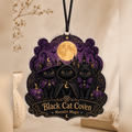 Spooksy™ Black Cat Coven Acrylic Halloween Hanging Ornament
