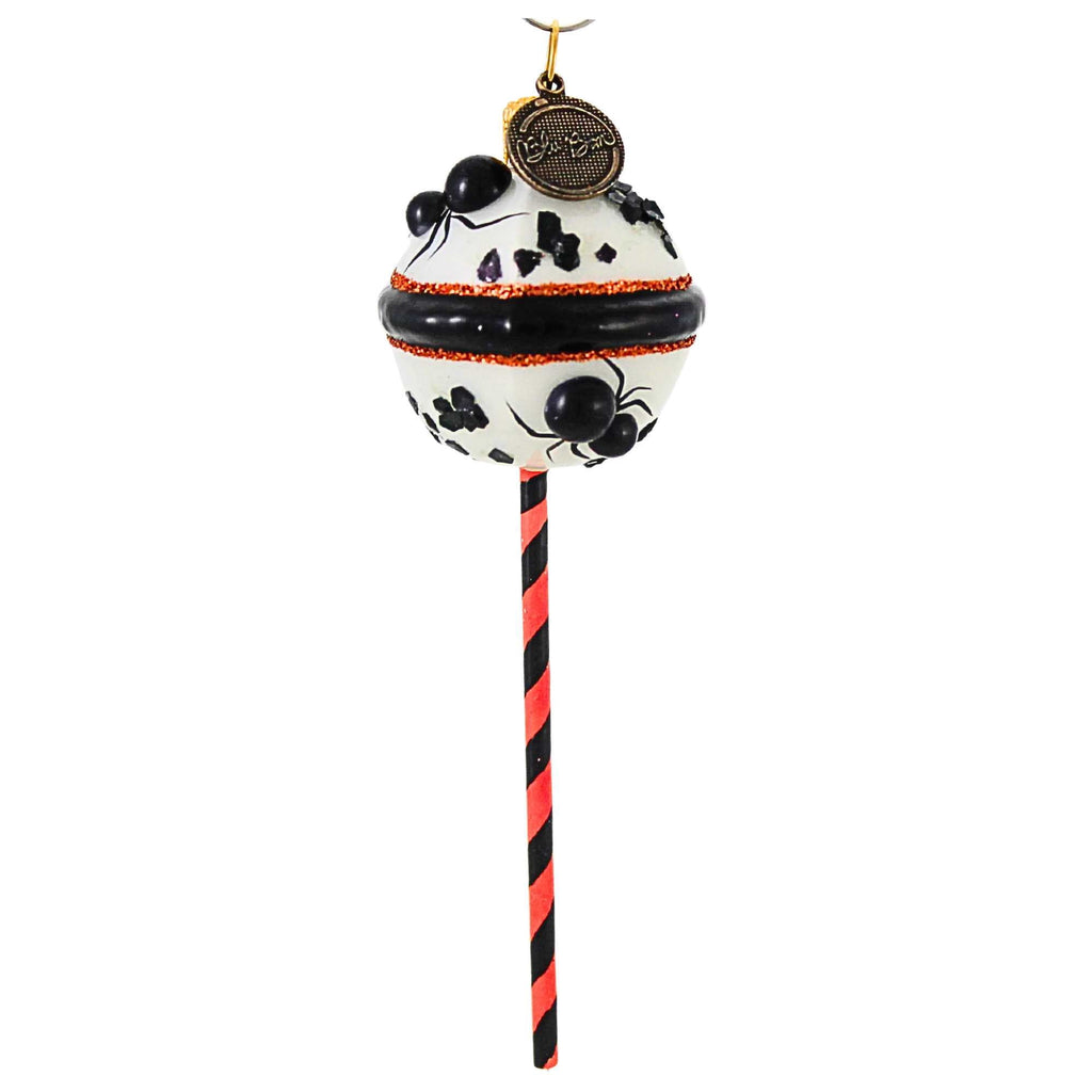Spooksy™ Blu Bom Black White Spider Cake Pop Glass Ornament Halloween Sweets 2022135