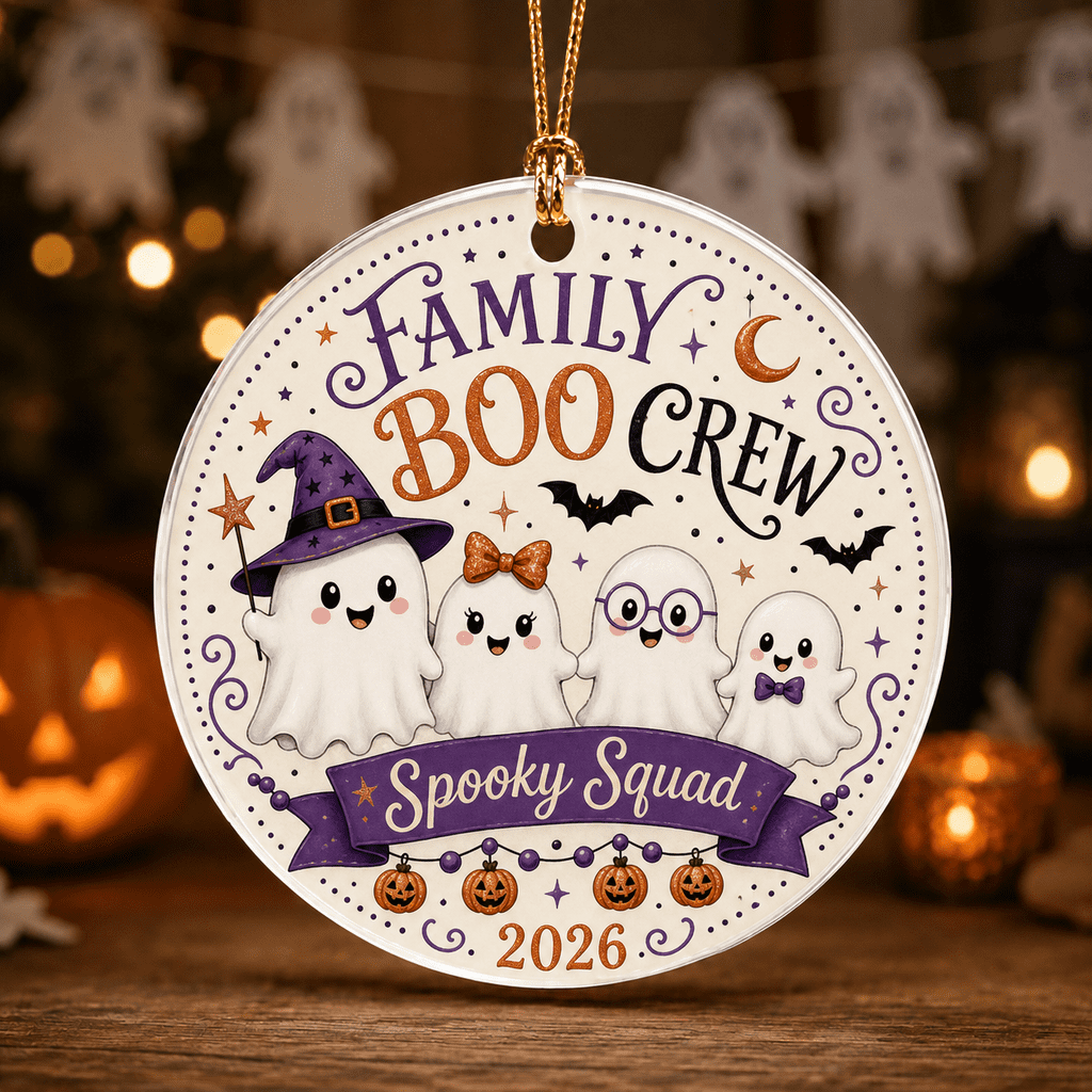 Spooksy™ Boo Crew Ghost Family Acrylic Halloween Hanging Ornament