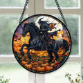 Spooksy™ Christmas Gift Box - Knight Halloween Stained Glass Hanging Ornament - Reindeer & Bells Christmas Tree Decor, Holiday Gift for Mom, Dad, Friends, Family