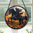Spooksy™ Christmas Gift Box - Knight Halloween Stained Glass Hanging Ornament - Reindeer & Bells Christmas Tree Decor, Holiday Gift for Mom, Dad, Friends, Family